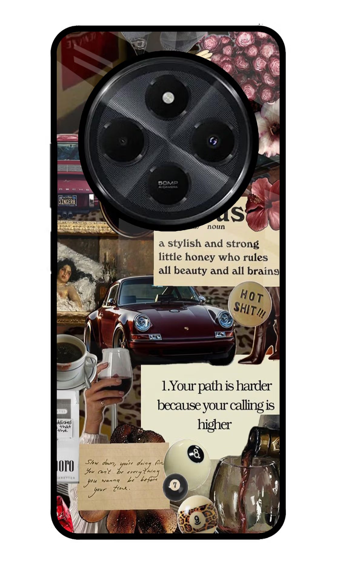 Taurus Zodiac Redmi 14C 5G Glass Case Back Cover by Casekaro