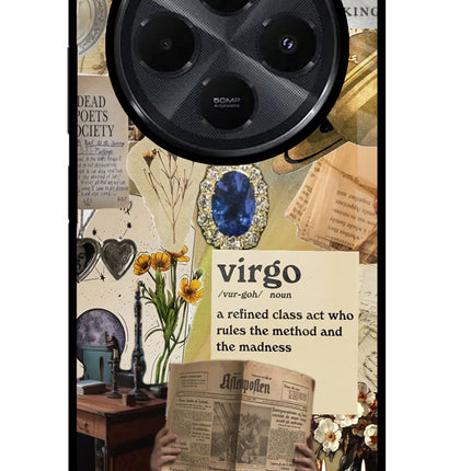 Virgo Zodiac Redmi 14C 5G Glass Case