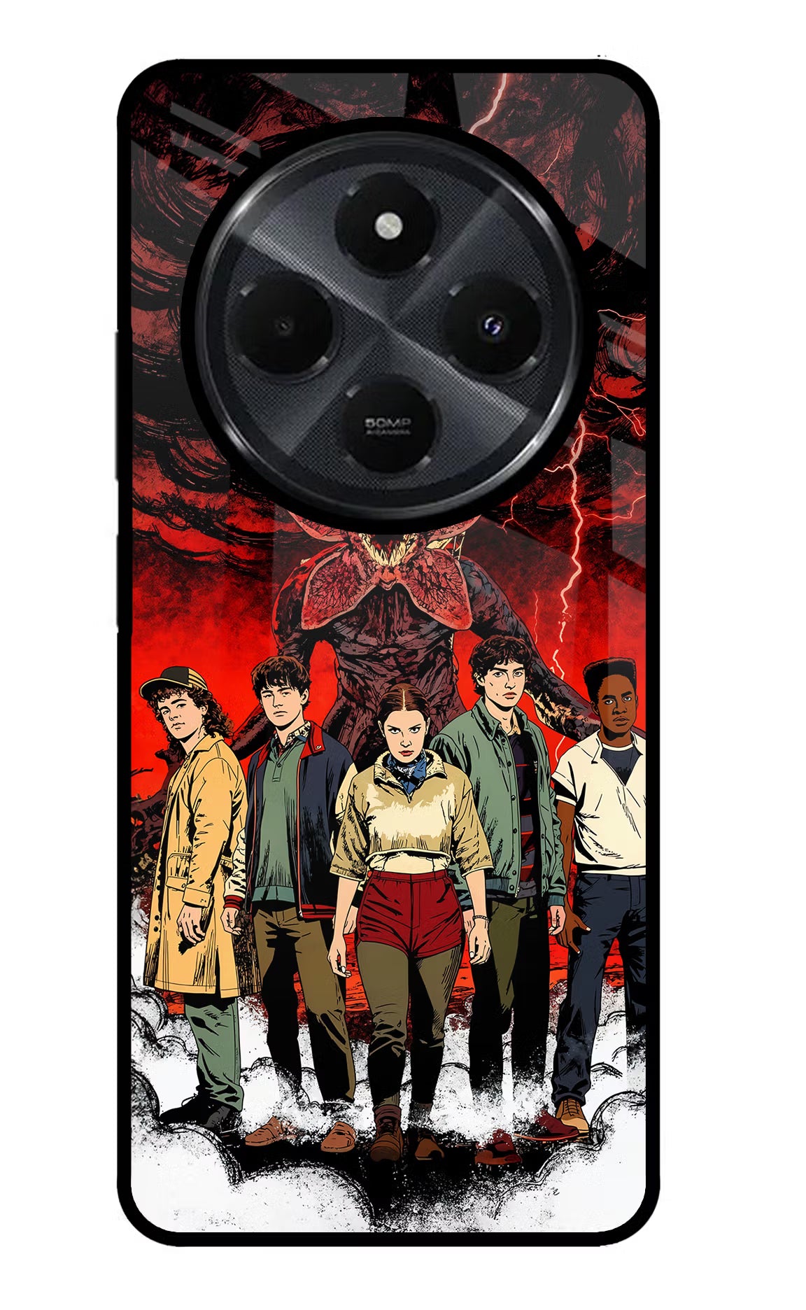 Ordinary Things Characters Redmi 14C 5G Glass Case Back Cover by Casekaro