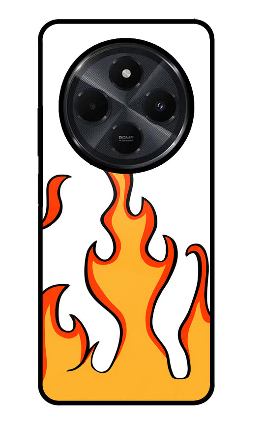 Fired Up – White Redmi 14C 5G Glass Case