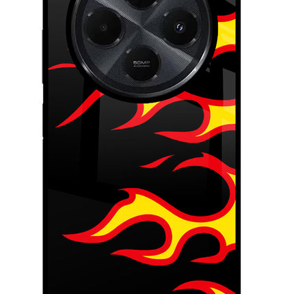 Side Sweep Flames Redmi 14C 5G Glass Case