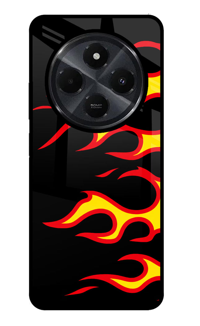 Side Sweep Flames Redmi 14C 5G Glass Case