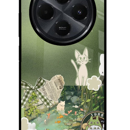 Aesthetic anime Redmi 14C 5G Glass Case