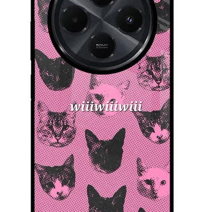 Pink Cats Redmi 14C 5G Glass Case