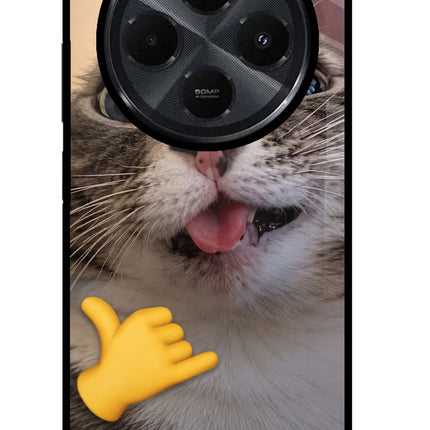 Silly Cat Call Redmi 14C 5G Glass Case