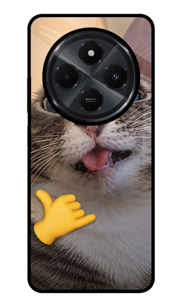 Silly Cat Call Redmi 14C 5G Glass Case