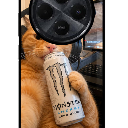 Gamer Cat Energy Redmi 14C 5G Glass Case