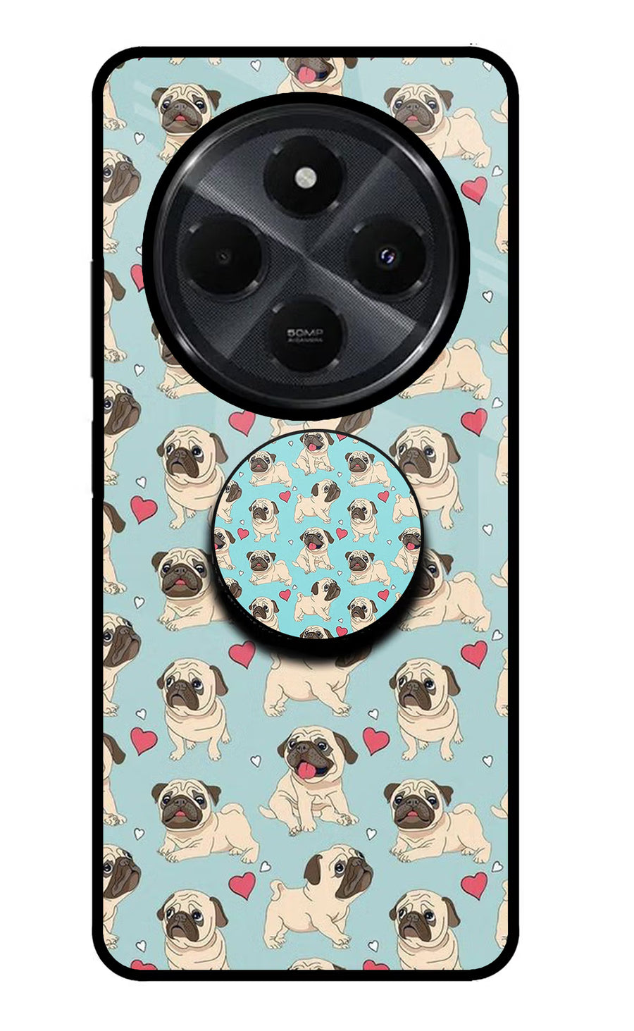 Pug Dog Redmi 14C 5G Pop Case, Metal case