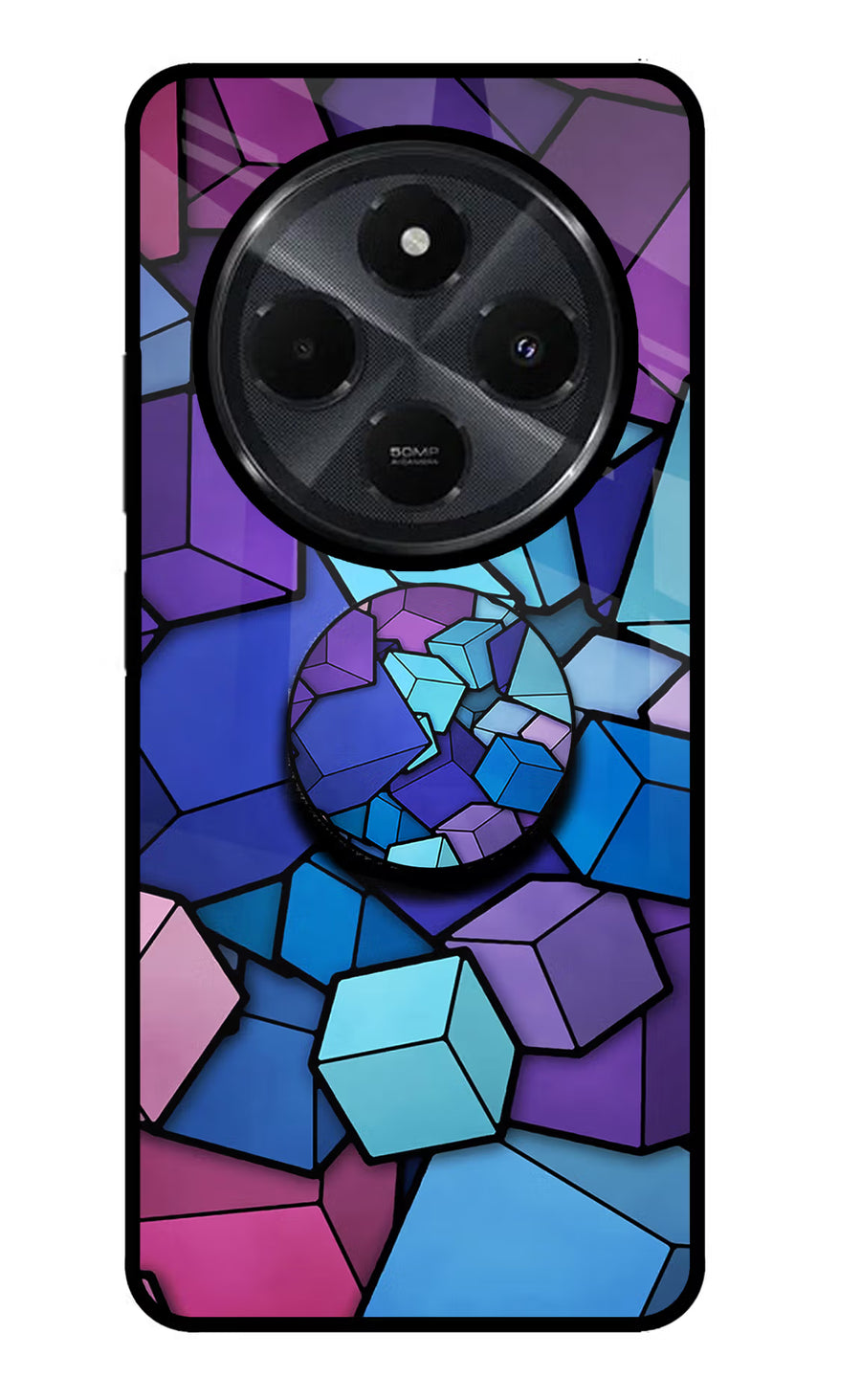 Cubic Abstract Redmi 14C 5G Pop Case, Metal case