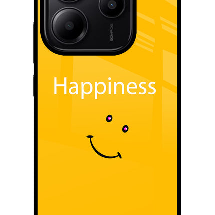 Happiness With Smiley Redmi Note 14 5G Glass Case