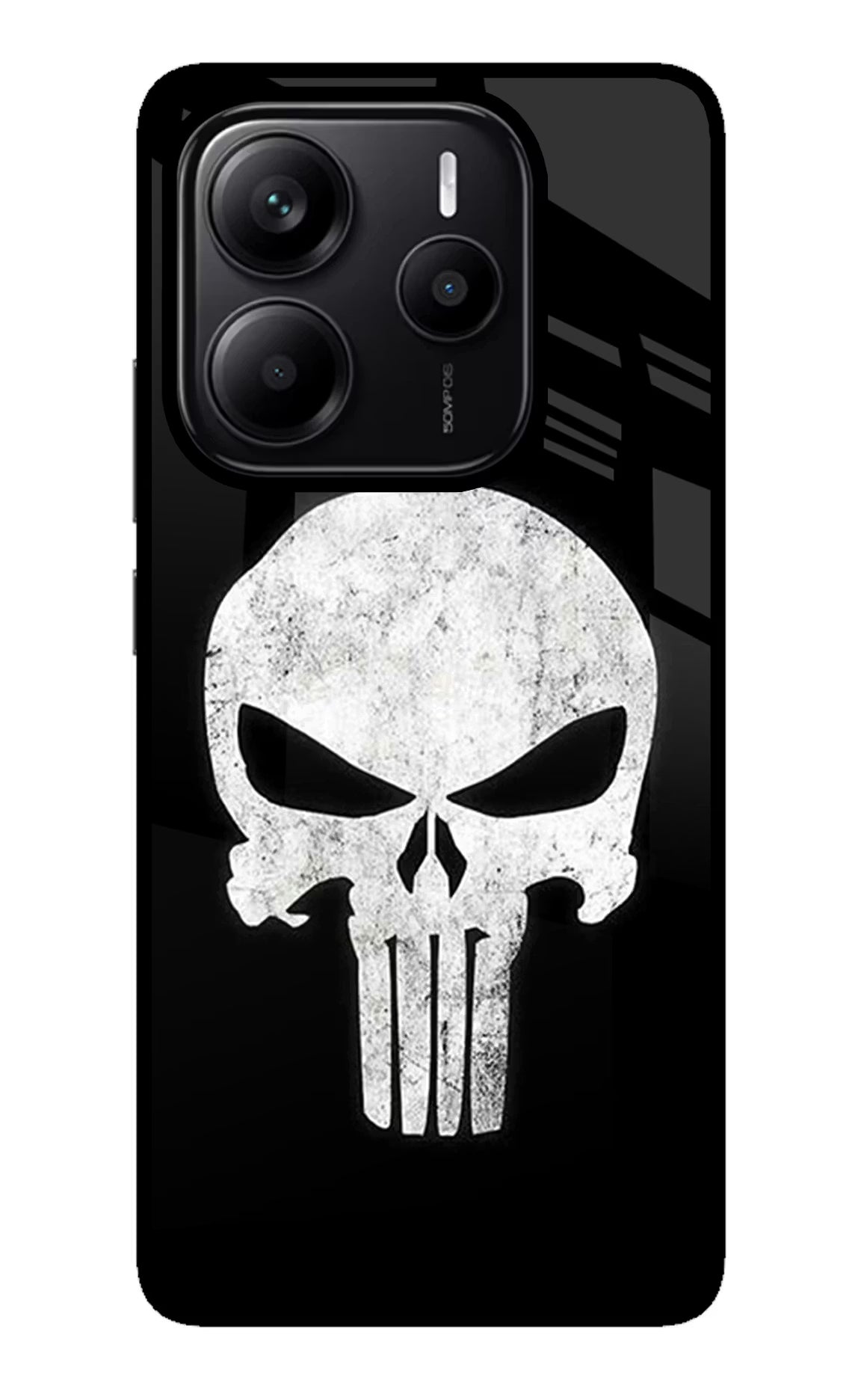 Punisher Skull Redmi Note 14 5G Glass Case Back Cover by Casekaro