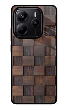 Wooden Cube Design Redmi Note 14 5G Glass Case
