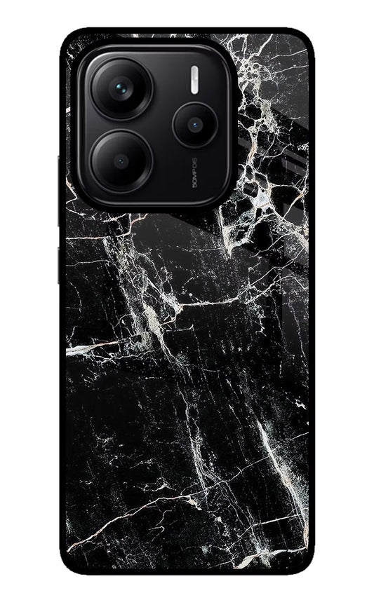 Black Marble Texture Redmi Note 14 5G Glass Case