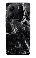 Black Marble Texture Redmi Note 14 5G Glass Case Back Cover by Casekaro
