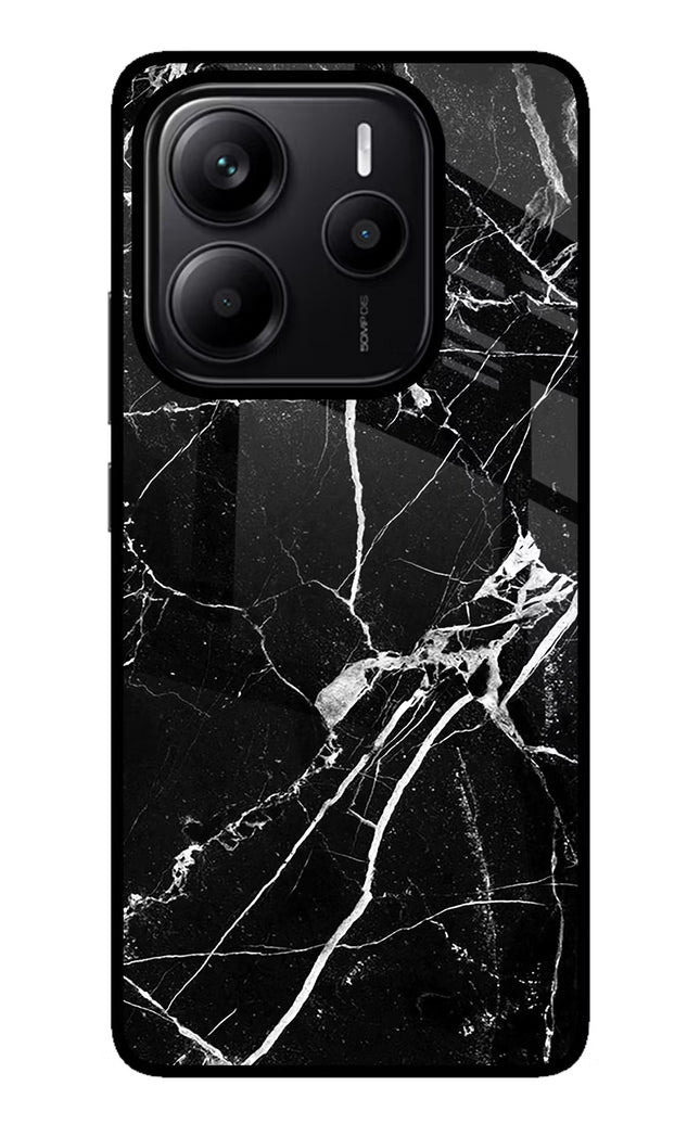 Black Marble Pattern Redmi Note 14 5G Glass Case