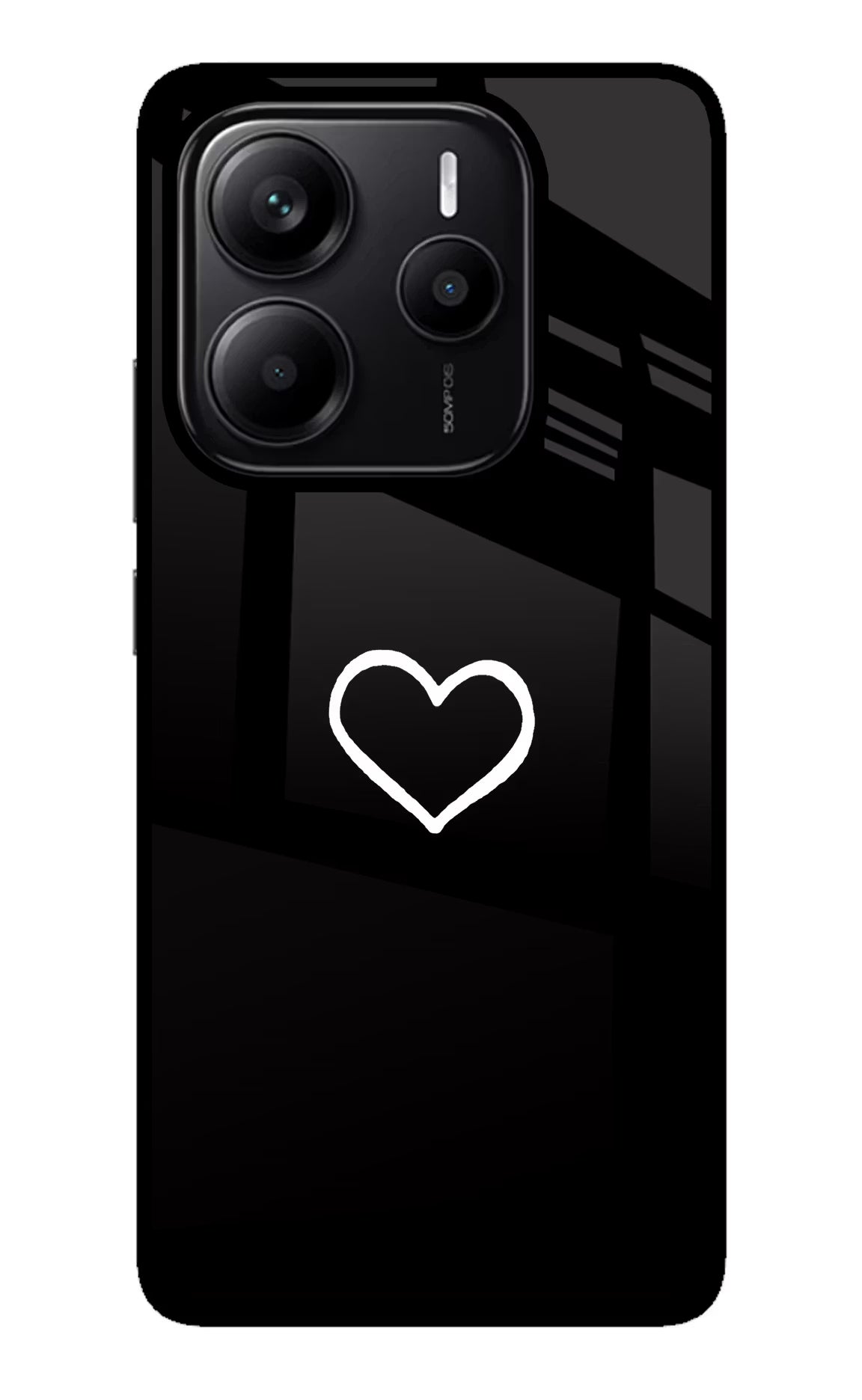 Heart Redmi Note 14 5G Glass Case Back Cover by Casekaro