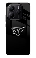 Paper Plane White Redmi Note 14 5G Glass Case