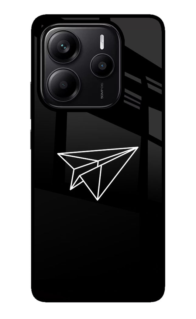 Paper Plane White Redmi Note 14 5G Glass Case