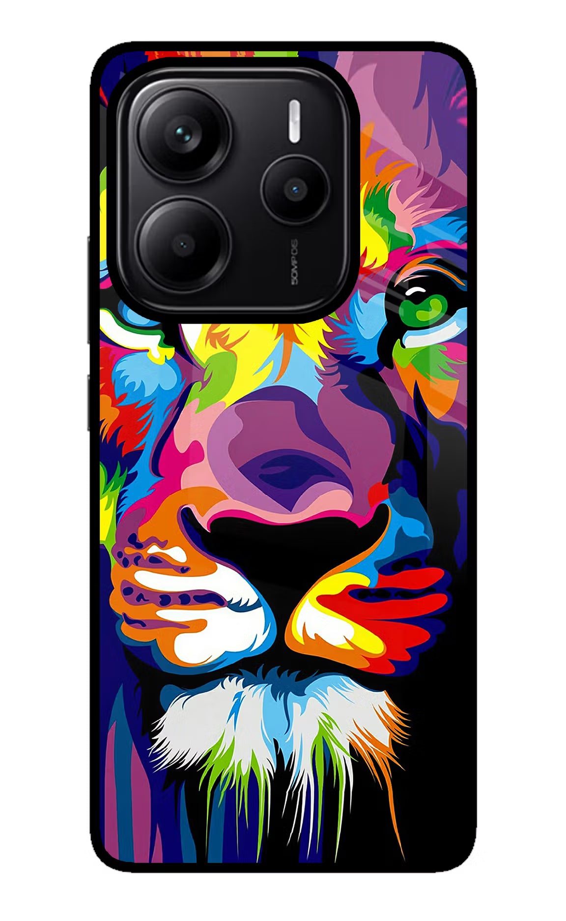 Lion Redmi Note 14 5G Glass Case Back Cover by Casekaro