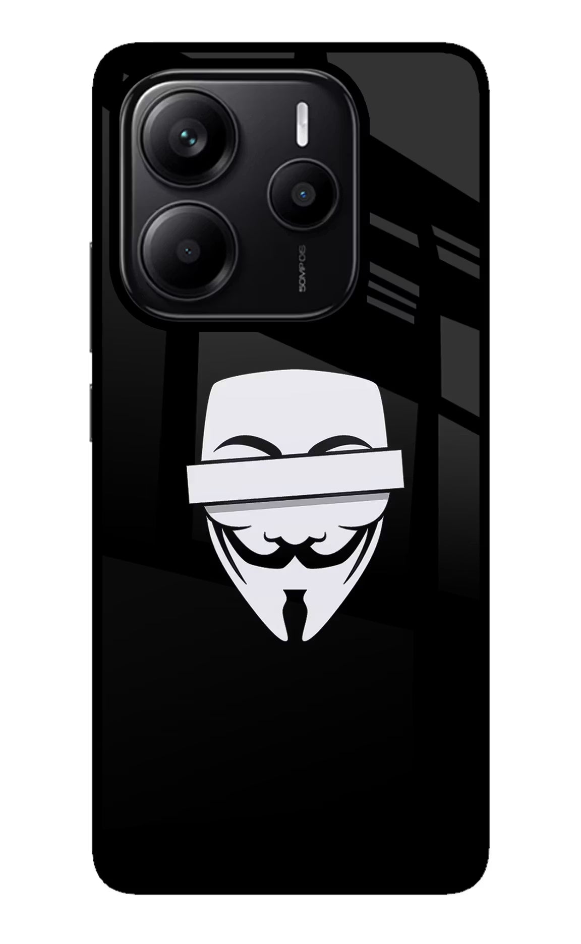 Anonymous Face Redmi Note 14 5G Glass Case