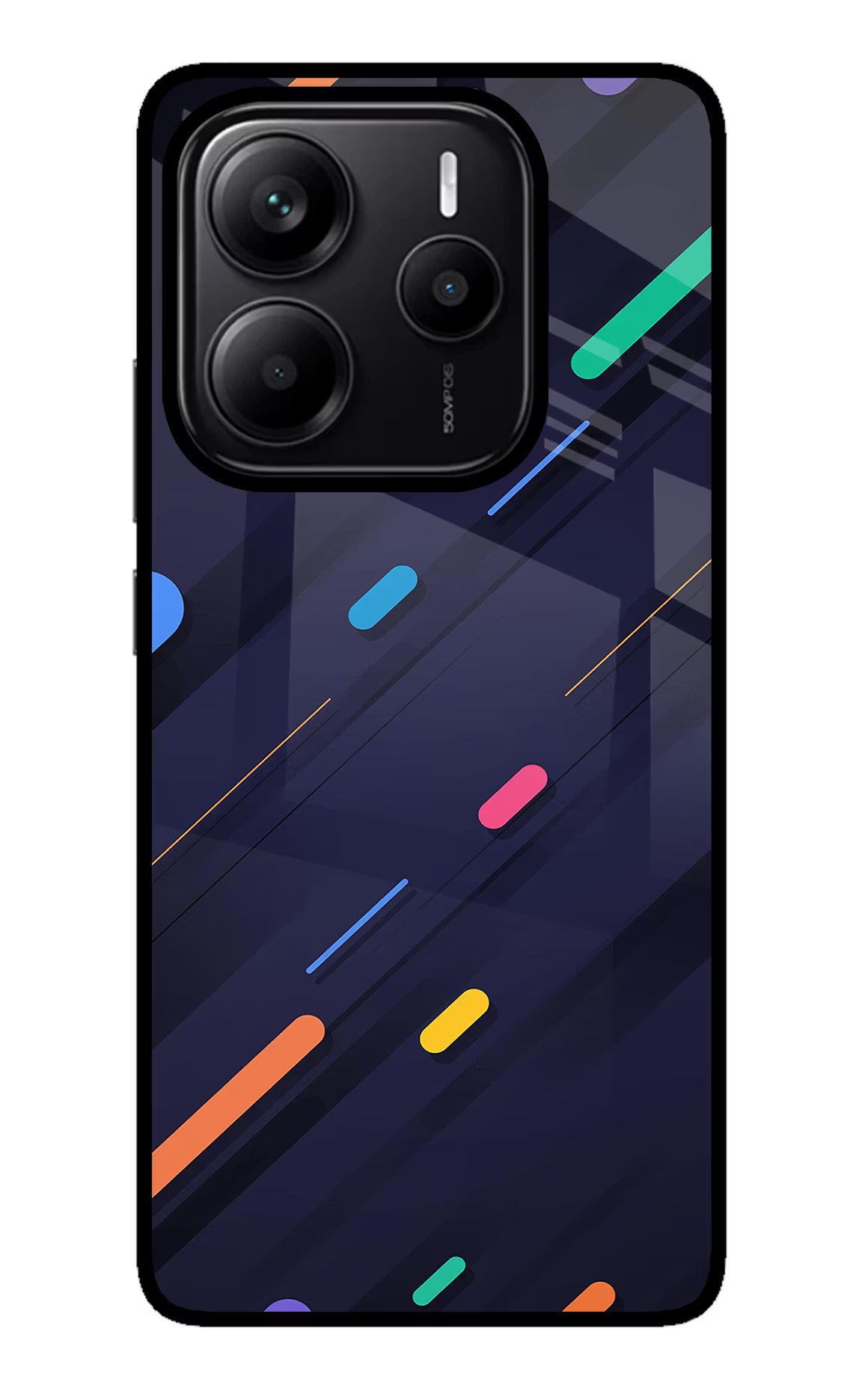 Abstract Design Redmi Note 14 5G Glass Case Back Cover by Casekaro