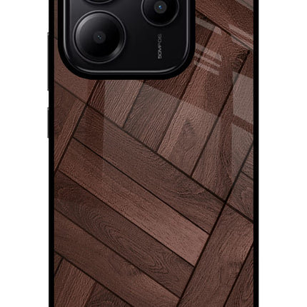 Wooden Texture Design Redmi Note 14 5G Glass Case