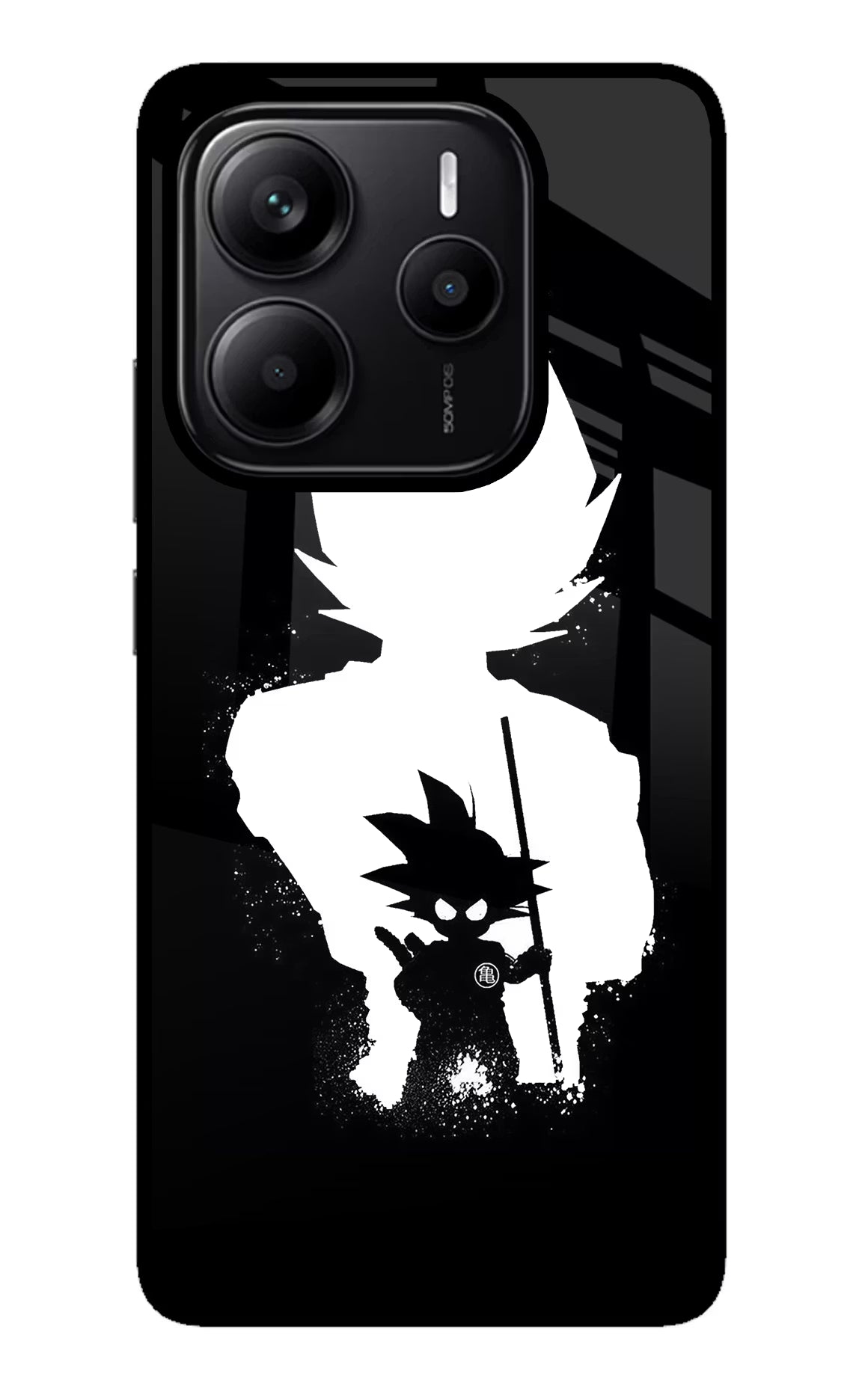 Goku Shadow Redmi Note 14 5G Glass Case Back Cover by Casekaro