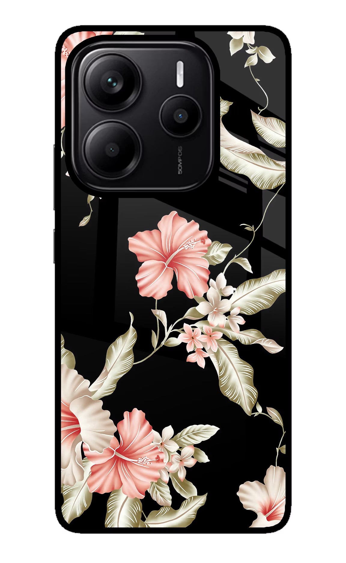 Flowers Redmi Note 14 5G Glass Case Back Cover by Casekaro