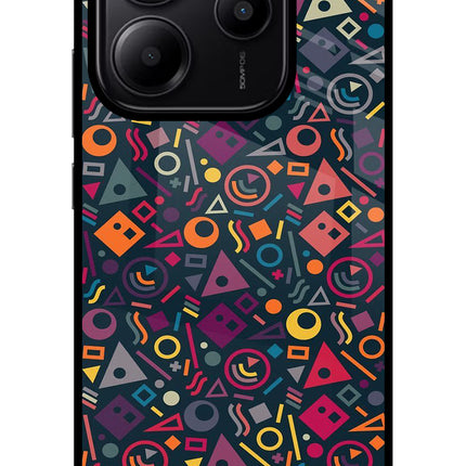 Geometric Abstract Redmi Note 14 5G Glass Case