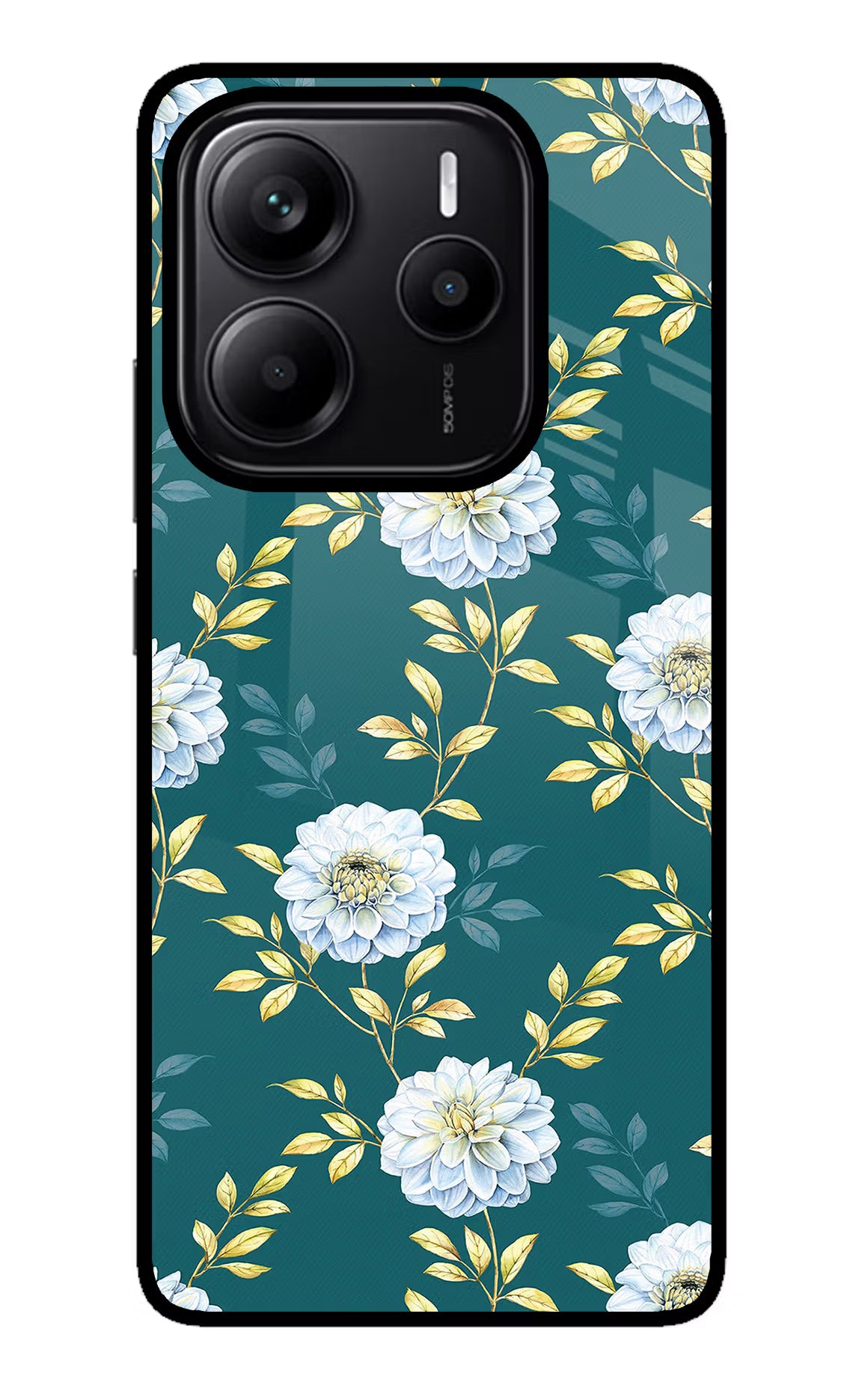 Flowers Redmi Note 14 5G Glass Case Back Cover by Casekaro