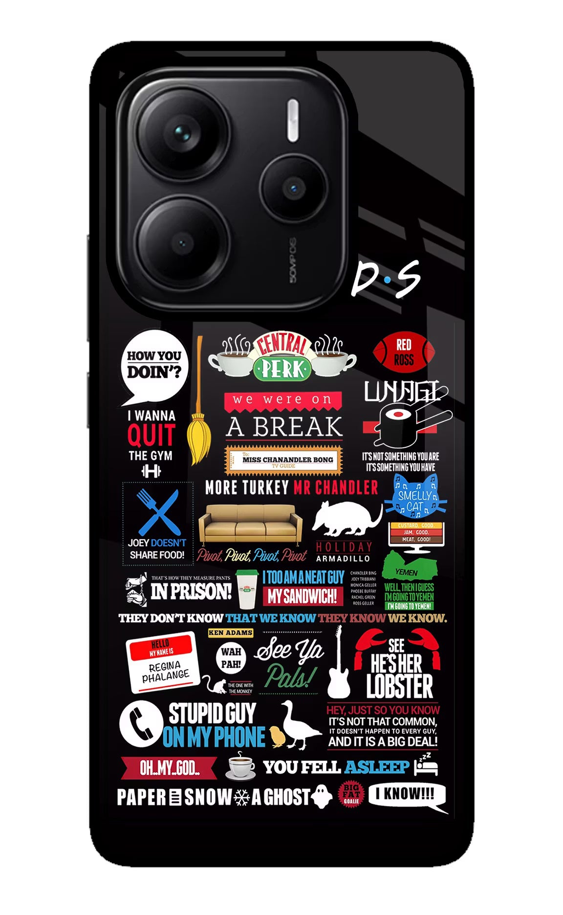 FRIENDS Redmi Note 14 5G Glass Case Back Cover by Casekaro