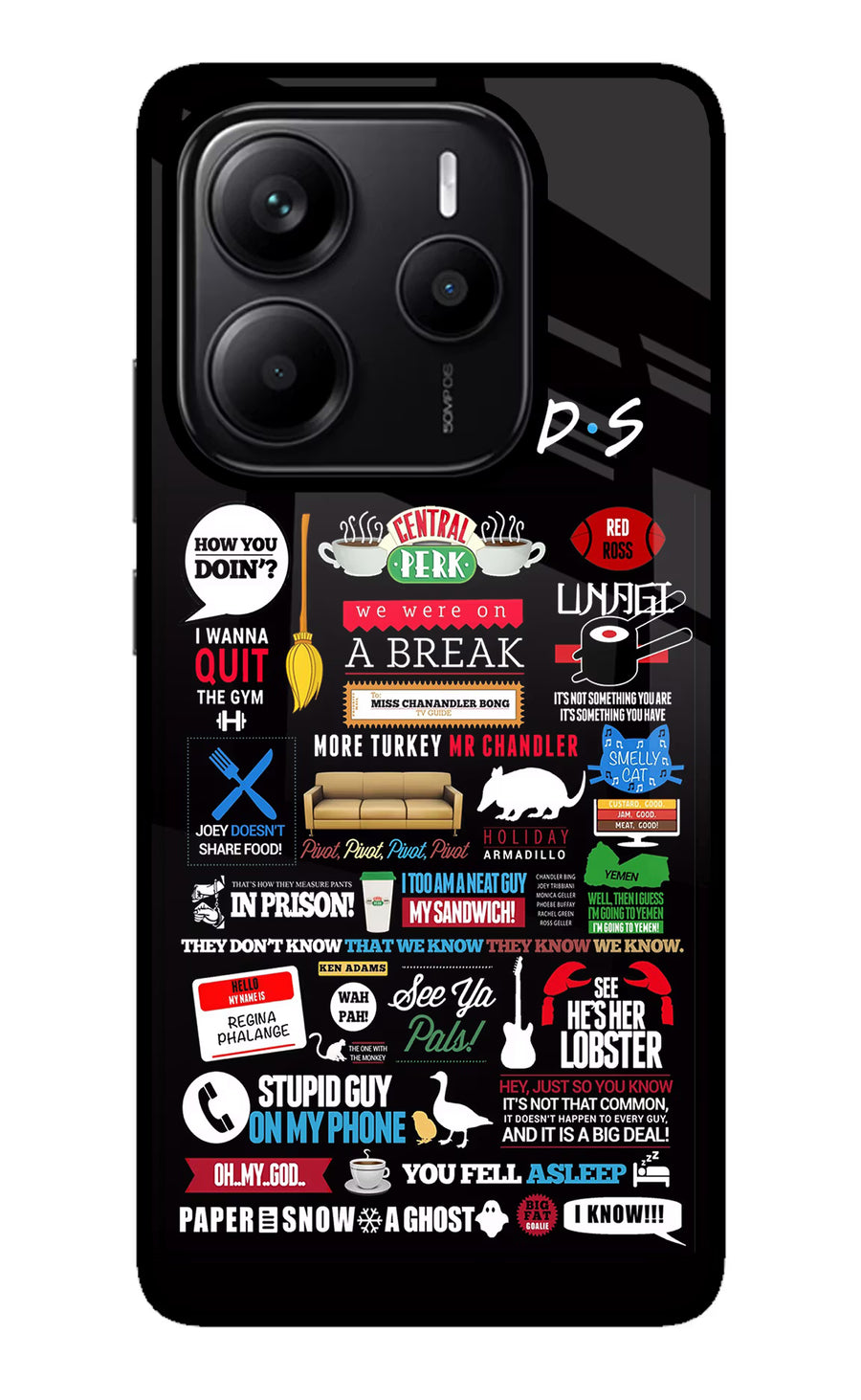 FRIENDS Redmi Note 14 5G Back Cover, Metal case