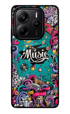 Music Graffiti Redmi Note 14 5G Glass Case