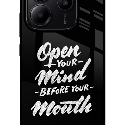 Open Your Mind Before Your Mouth Redmi Note 14 5G Glass Case