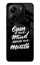 Open Your Mind Before Your Mouth Redmi Note 14 5G Glass Case