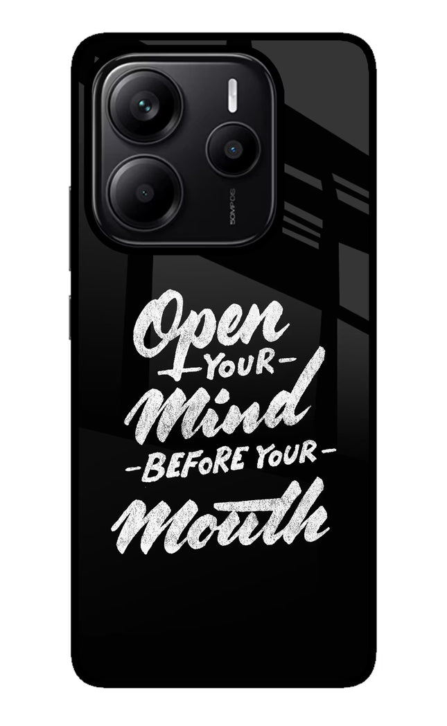 Open Your Mind Before Your Mouth Redmi Note 14 5G Glass Case
