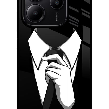 Black Tie Redmi Note 14 5G Glass Case
