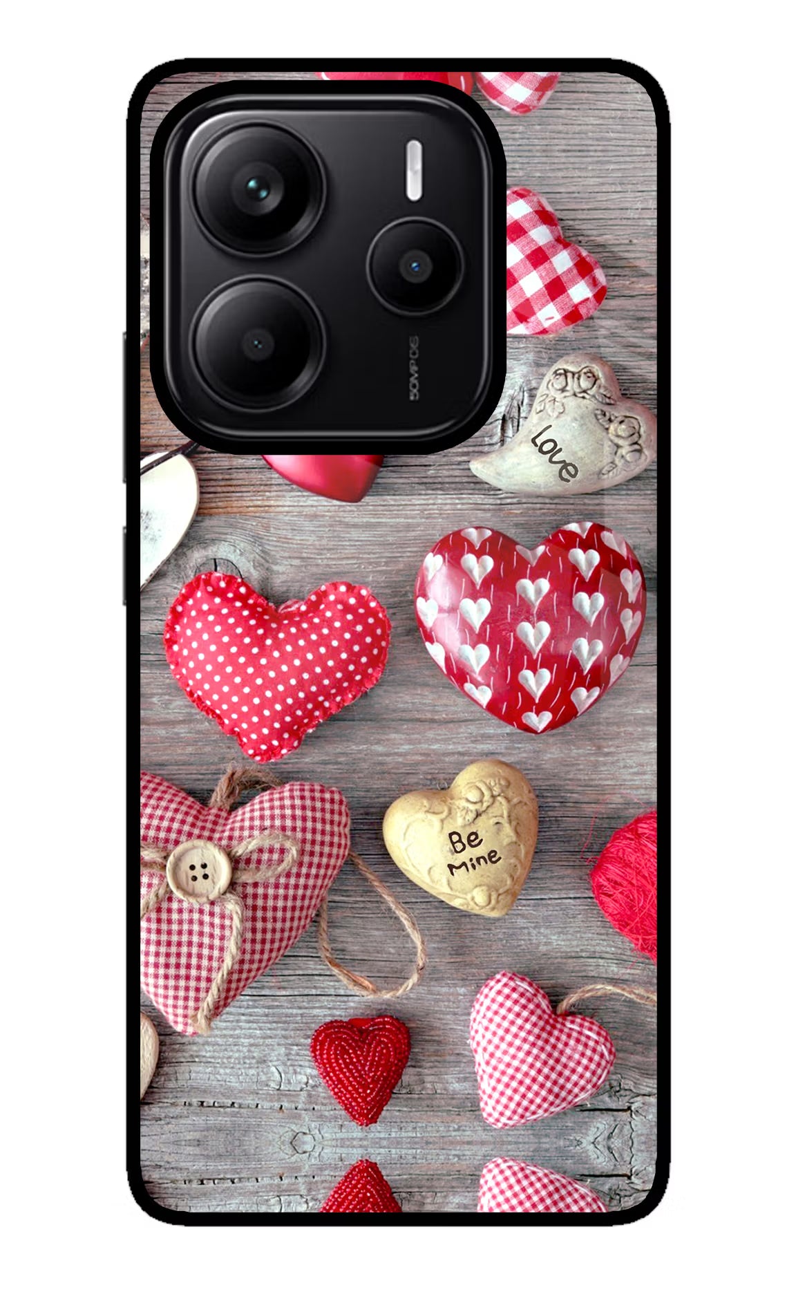 Love Wallpaper Redmi Note 14 5G Glass Case Back Cover by Casekaro