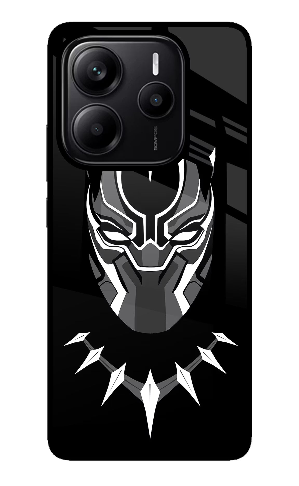 Black Panther Redmi Note 14 5G Glass Case Back Cover by Casekaro