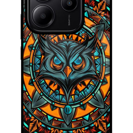 Angry Owl Art Redmi Note 14 5G Glass Case
