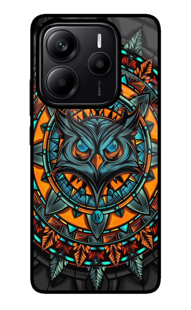 Angry Owl Art Redmi Note 14 5G Glass Case