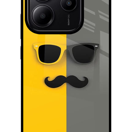Sunglasses with Mustache Redmi Note 14 5G Glass Case