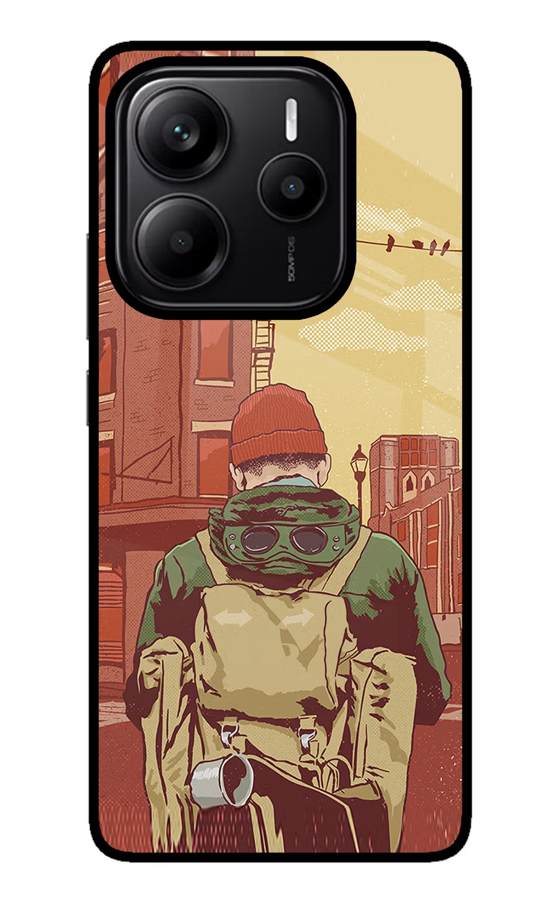 Adventurous Redmi Note 14 5G Glass Case Back Cover by Casekaro