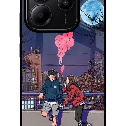 Chilling Couple Redmi Note 14 5G Glass Case