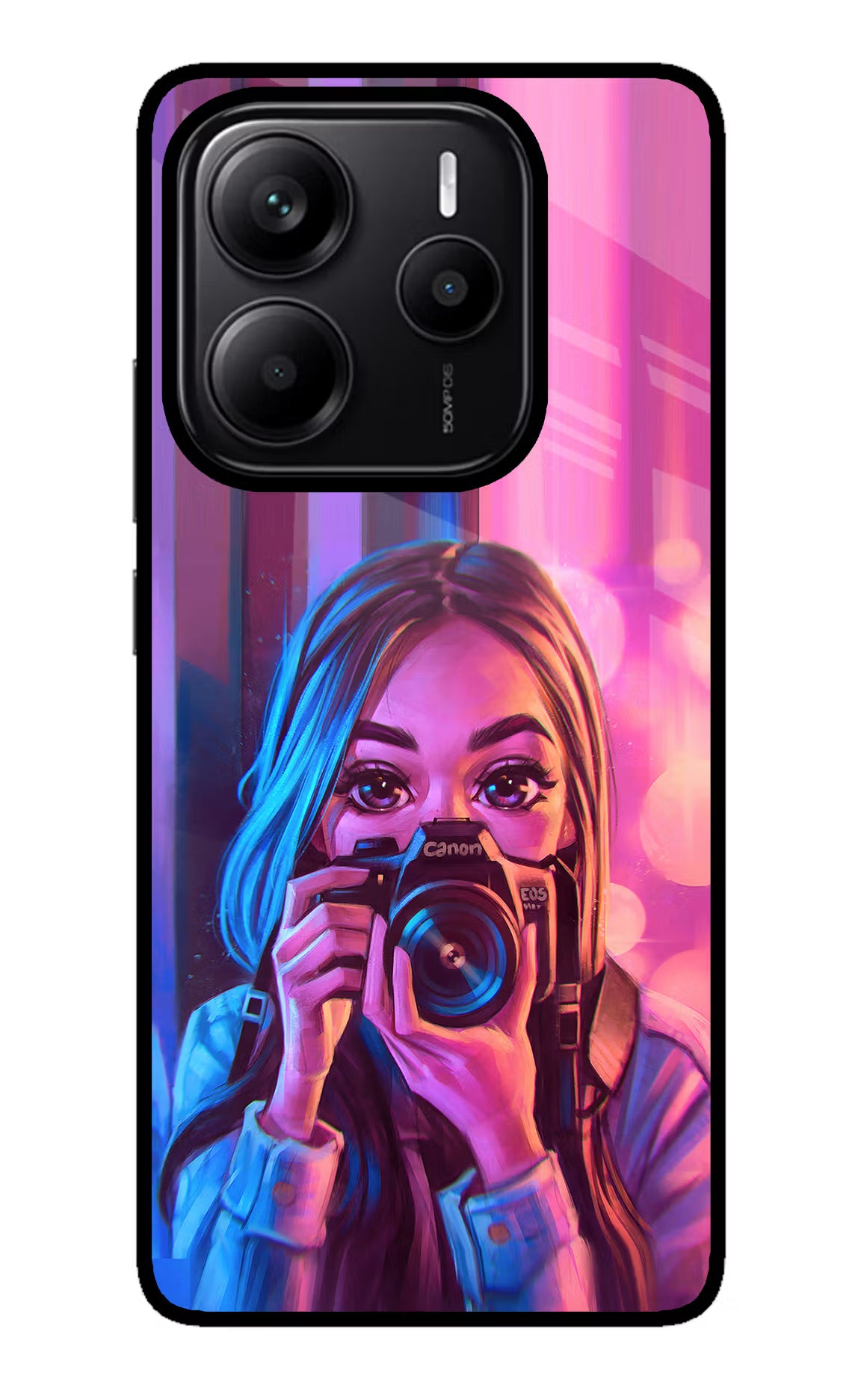 Girl Photographer Redmi Note 14 5G Glass Case