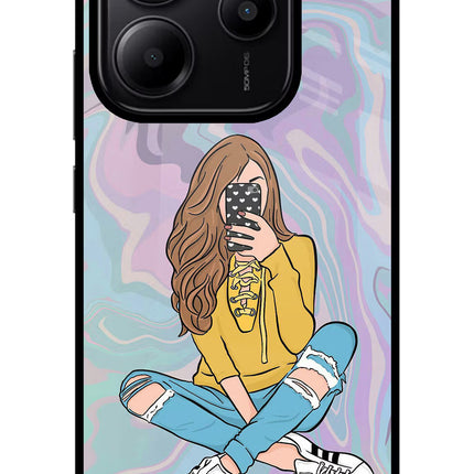 Selfie Girl Redmi Note 14 5G Glass Case