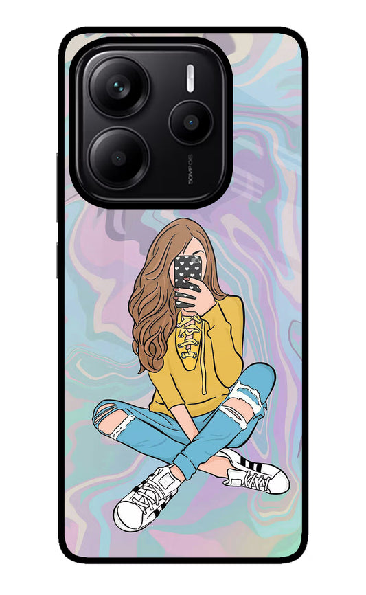 Selfie Girl Redmi Note 14 5G Glass Case