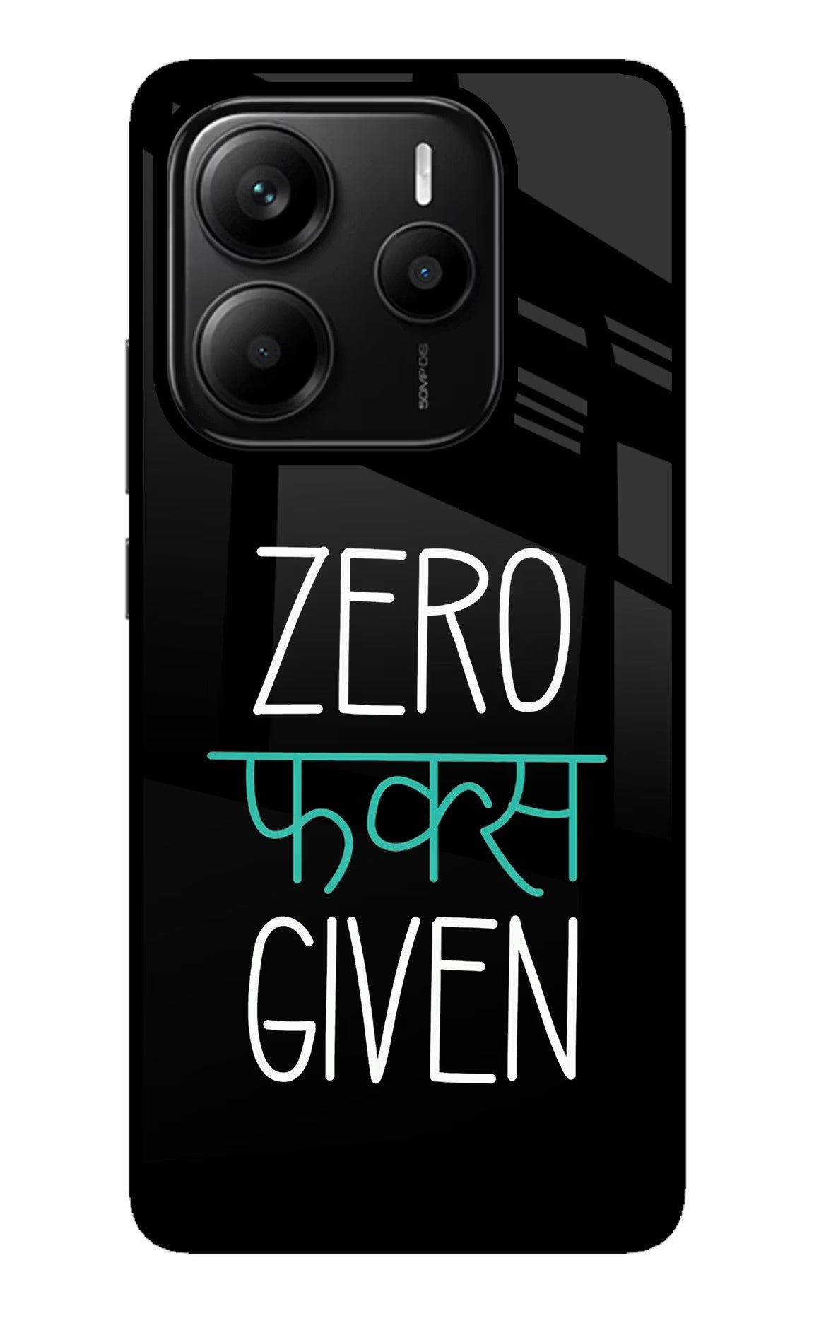 Zero Fucks Given Redmi Note 14 5G Glass Case Back Cover by Casekaro
