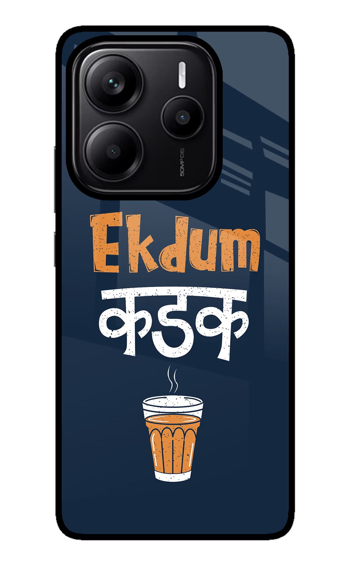 Ekdum Kadak Chai Redmi Note 14 5G Glass Case Back Cover by Casekaro