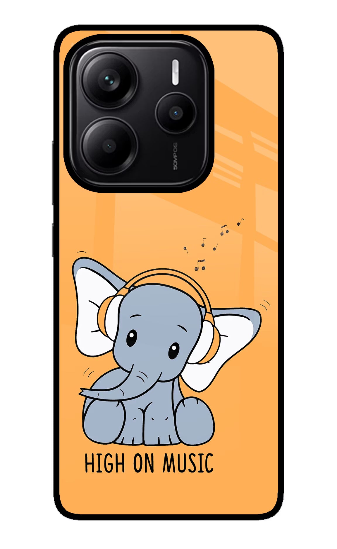 High On Music Redmi Note 14 5G Glass Case